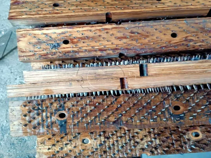 wood with nails