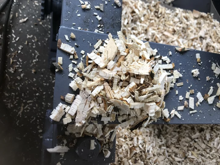 final results of drum wood chipper